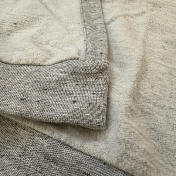 Monroe Reverse Contrast Rib Gray Raglan Sweatshirt - M - Picture 5 of 7